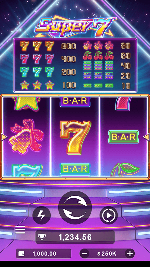 Скриншот слота Super 7 от AlteaGaming