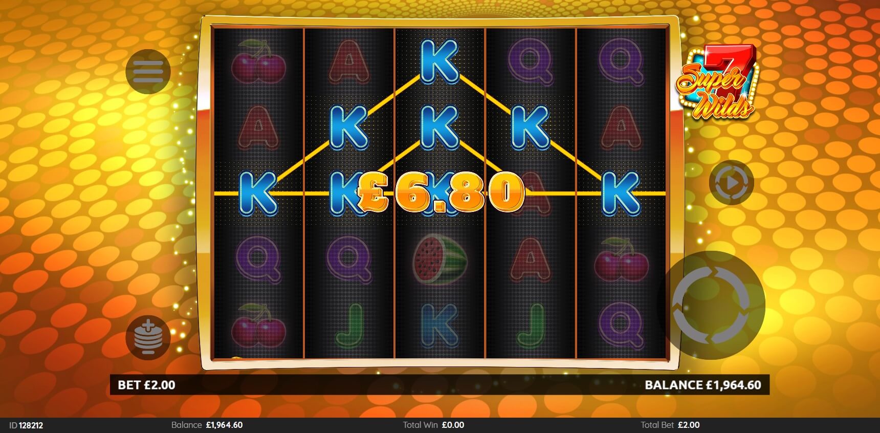 Скриншот слота Super 7 Wilds от Yggdrasil