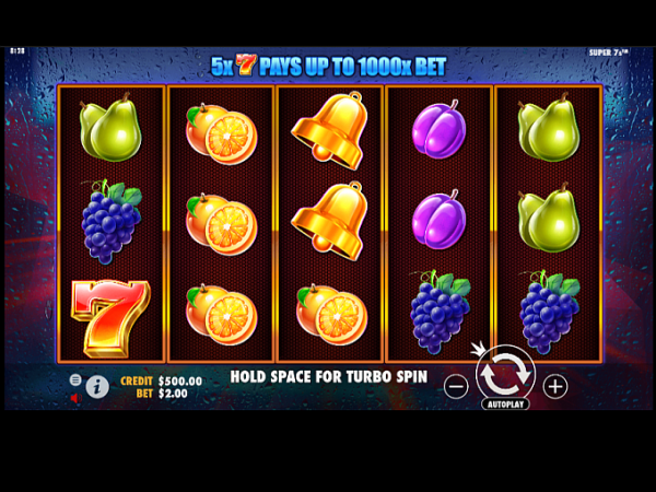 Скриншот слота Super 7s от Pragmatic Play