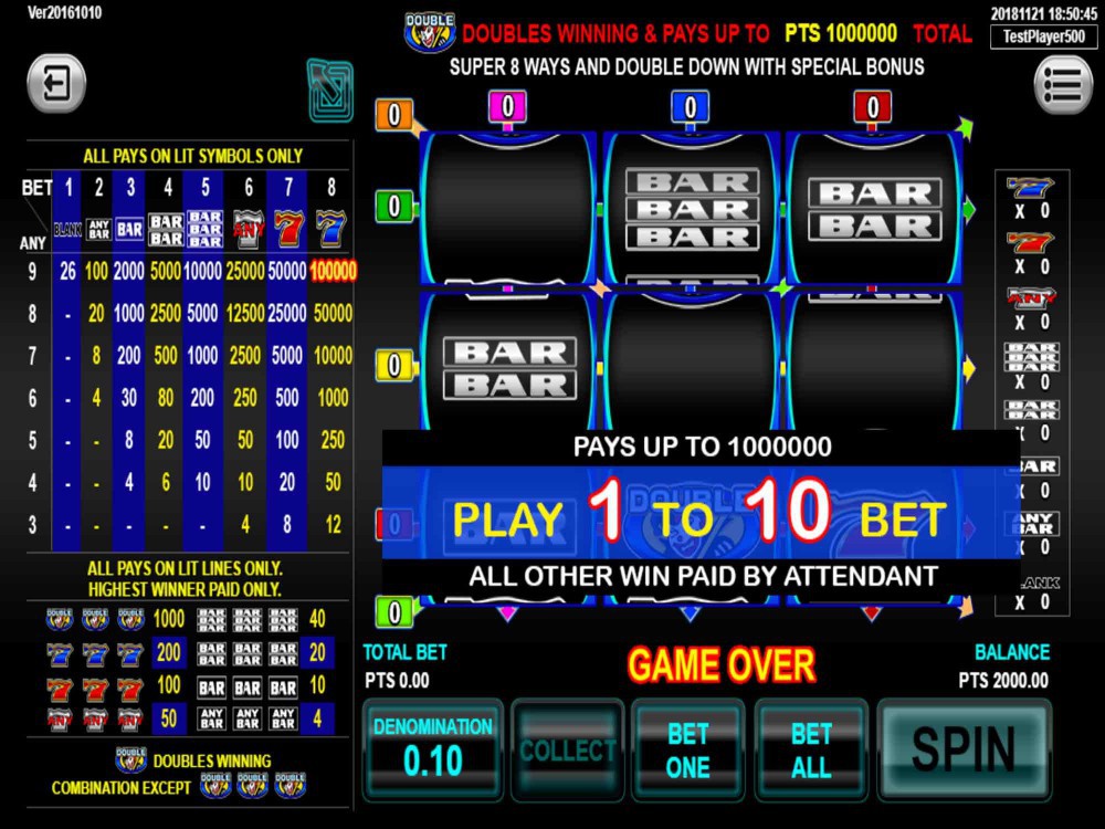 Скриншот слота Super 8’s от GMW