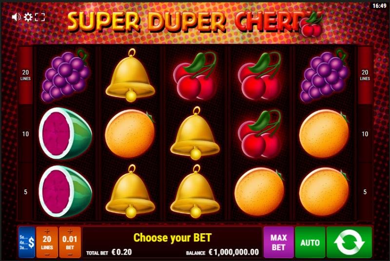 Скриншот слота Super Duper Cherry от Gamomat