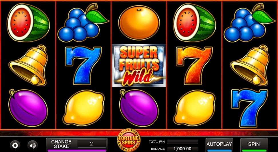 Скриншот слота Super Fruits от Inspired Gaming