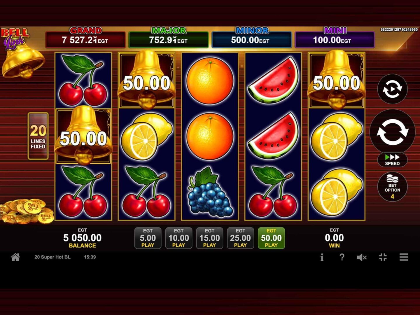 Скриншот слота Super Hot от Euro Games Technology