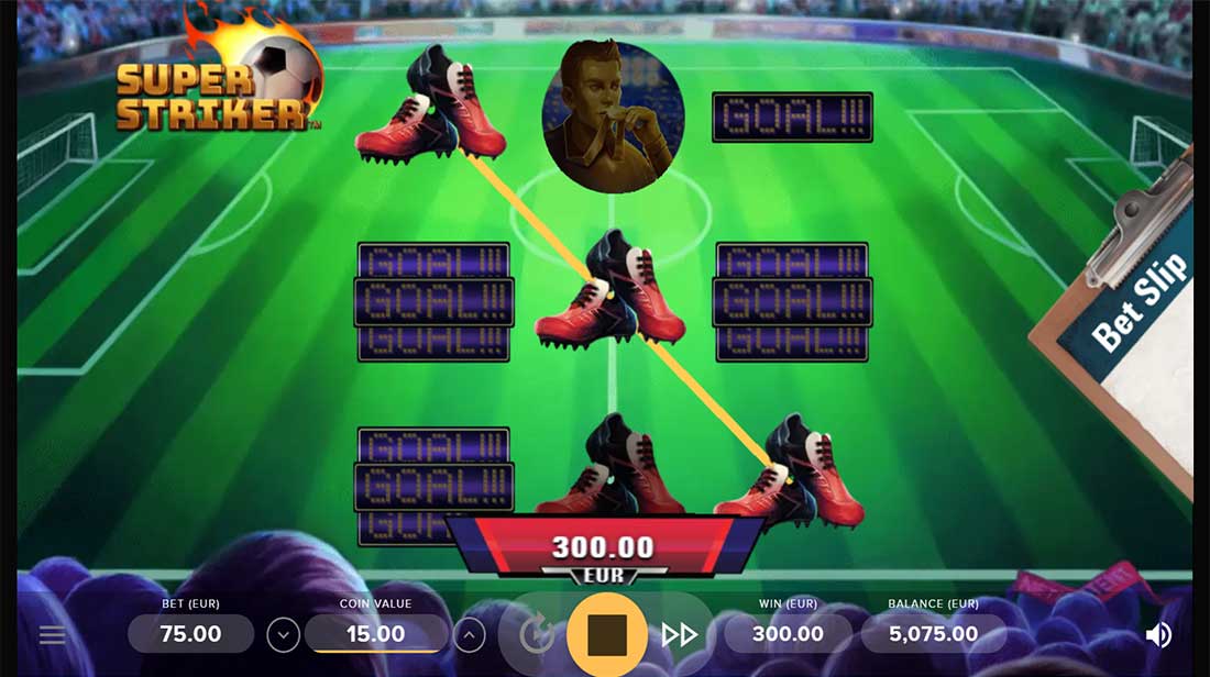 Скриншот слота Super Striker от NetEnt