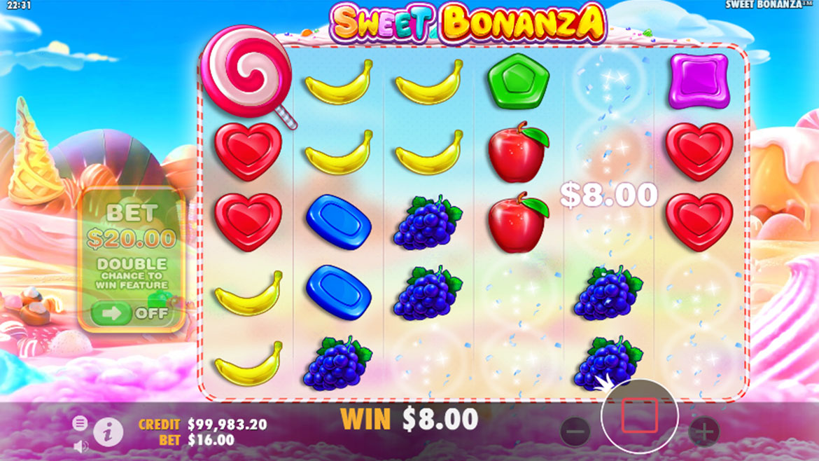 Скриншот слота Sweet Bonanza от Pragmatic Play