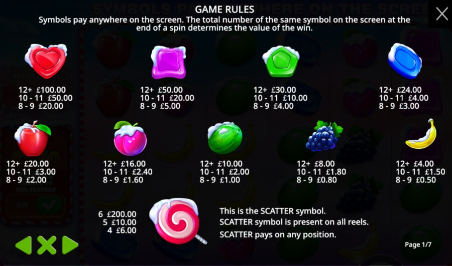 Скриншот слота Sweet Bonanza Xmas от Pragmatic Play