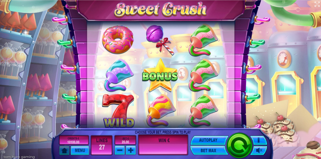 Скриншот слота Sweet Crush от Tom Horn Gaming