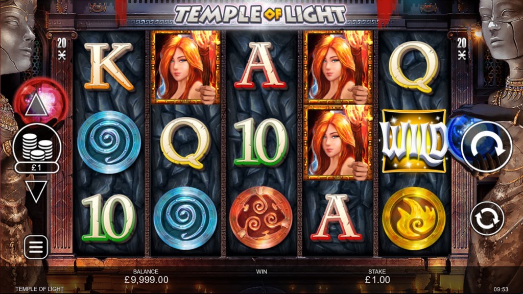 Скриншот слота Temple of Light от Inspired