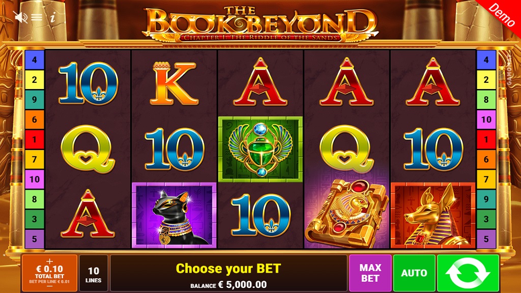 Скриншот слота The Book Beyond от Gamomat