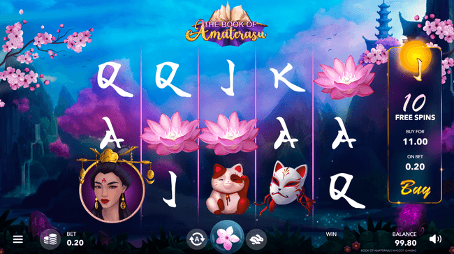 Скриншот слота The Book of Amaterasu от Mascot Gaming