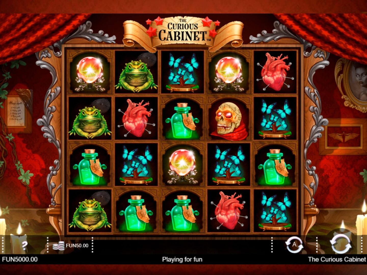 Скриншот слота The Curious Cabinet от Iron Dog Studio