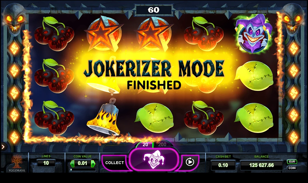 Скриншот слота The Dark Joker Rizes от Yggdrasil Gaming