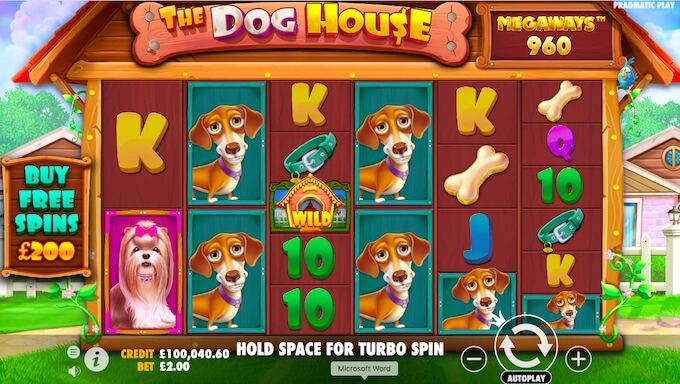 Скриншот слота The Dog House Megaways от Pragmatic Play