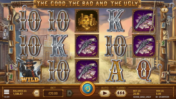 Скриншот слота The Good The Bad And The Ugly от OpenBet