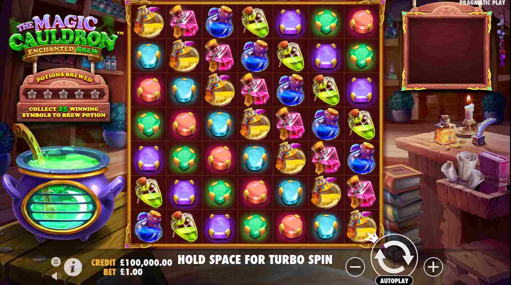 Скриншот слота The Magic Cauldron – Enchanted Brew от Pragmatic Play