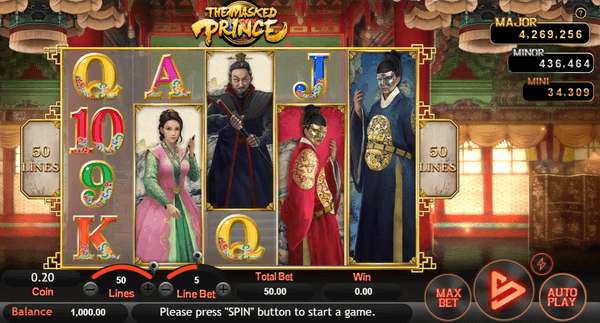 Скриншот слота The Masked Prince от SimplePlay