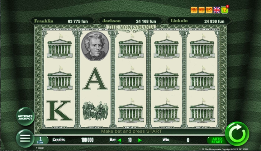 Скриншот слота The Moneymania от Belatra Games