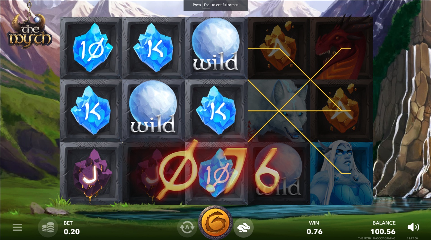 Скриншот слота The Myth от Mascot Gaming