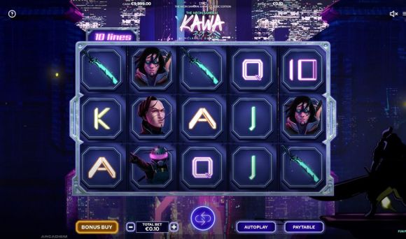 Скриншот слота The Neon Samurai: Kawa от Arcadem