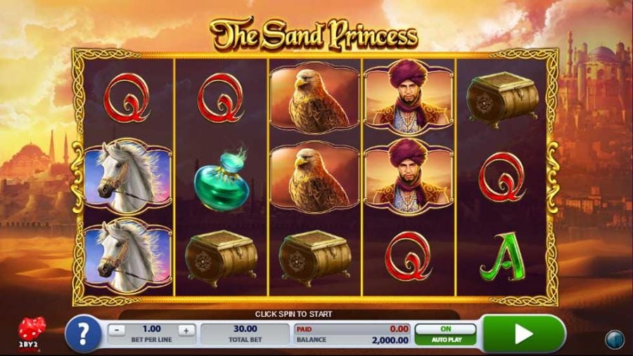 Скриншот слота The Sand Princess от 2 By 2 Gaming