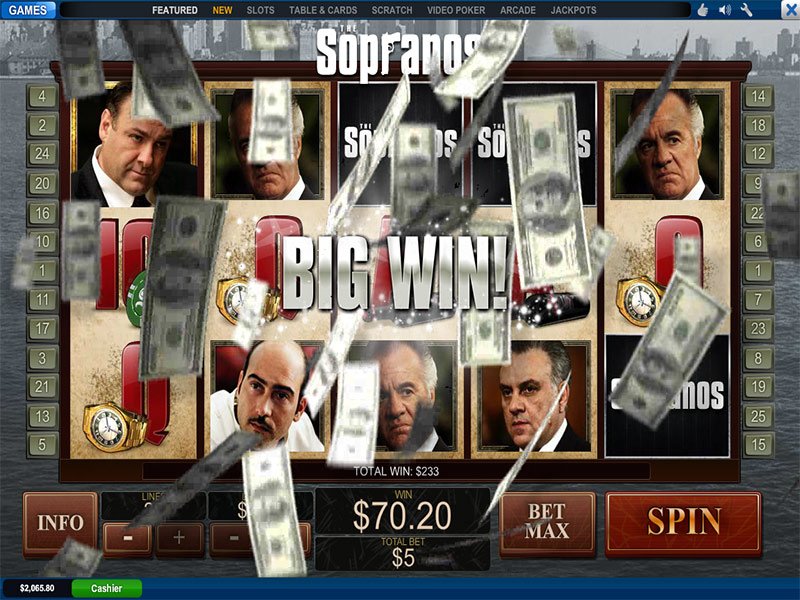 Скриншот слота The Sopranos от Playtech