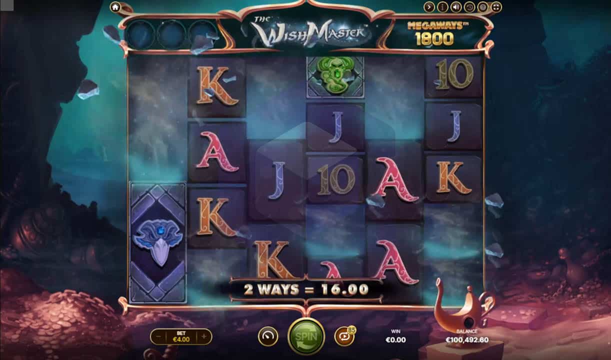 Скриншот слота The Wish Master Megaways от NetEnt