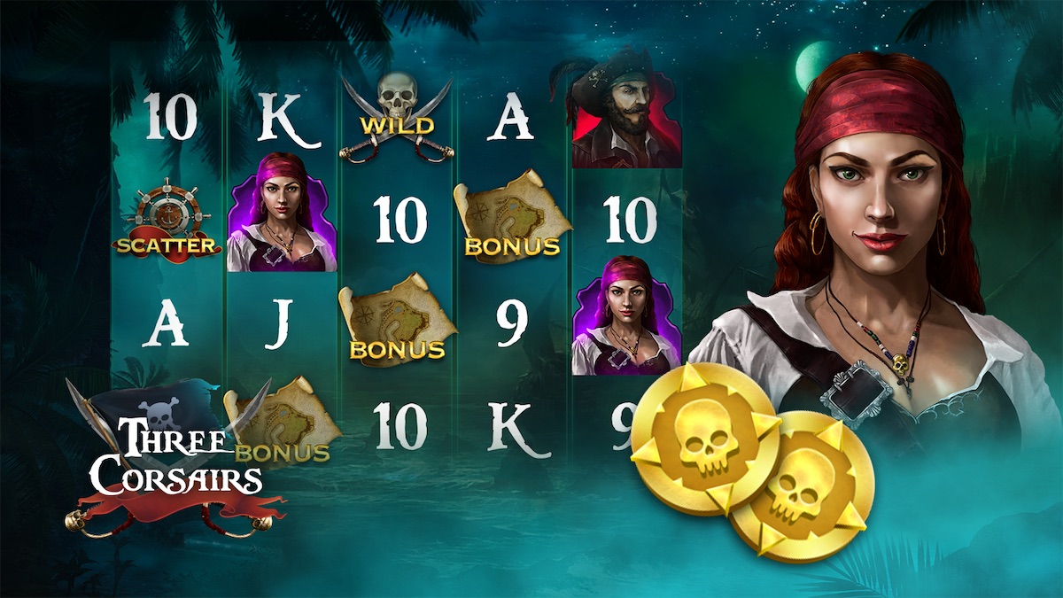 Скриншот слота Three Corsairs от Mascot Gaming