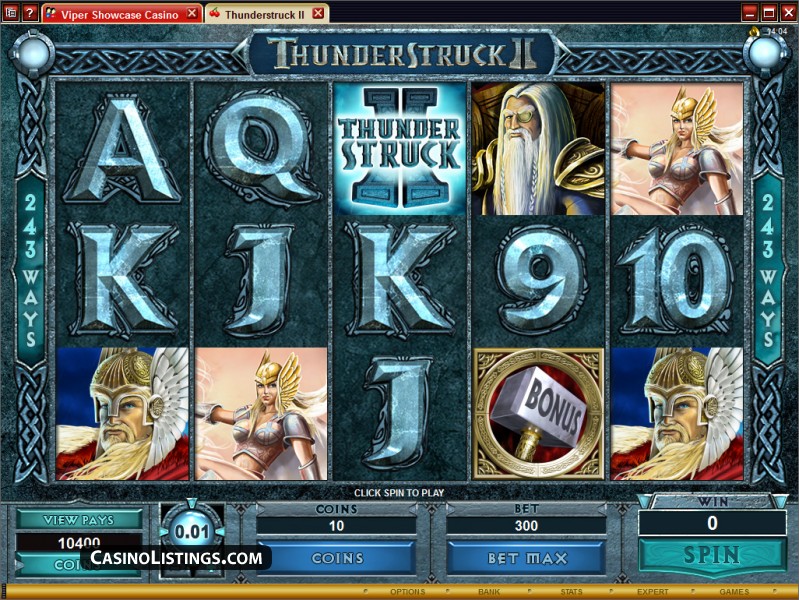 Скриншот слота Игра Thunderstruck 2 от Microgaming