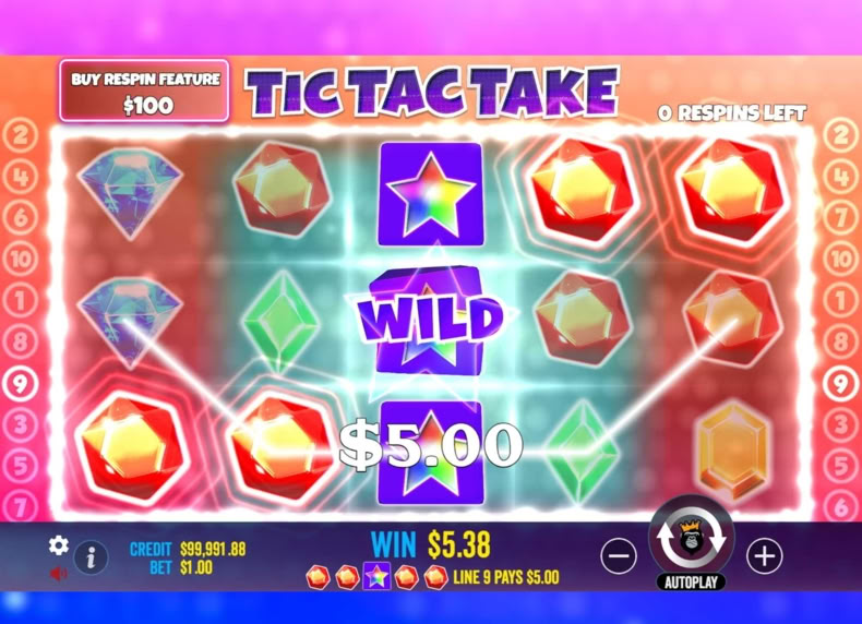 Скриншот слота Tic Tac Take от Pragmatic Play