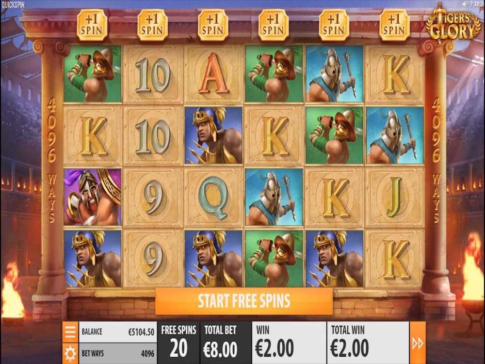 Скриншот слота Tiger’s Glory от Quickspin