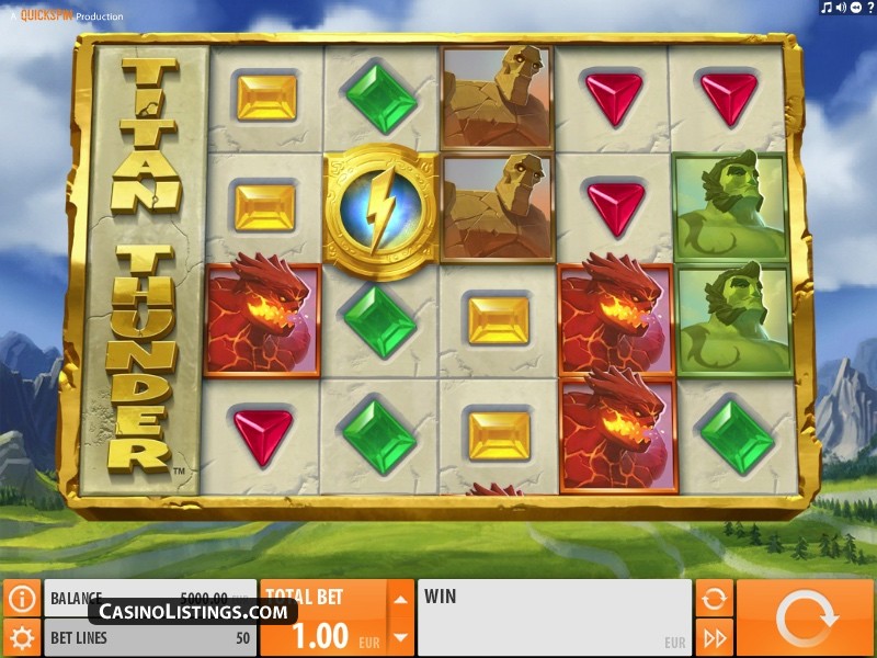 Скриншот слота Titan Thunder от Quickspin