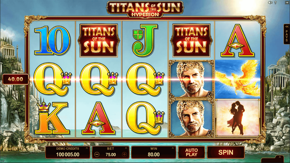 Скриншот слота Titans of the Sun: Hyperion – игра от Microgaming