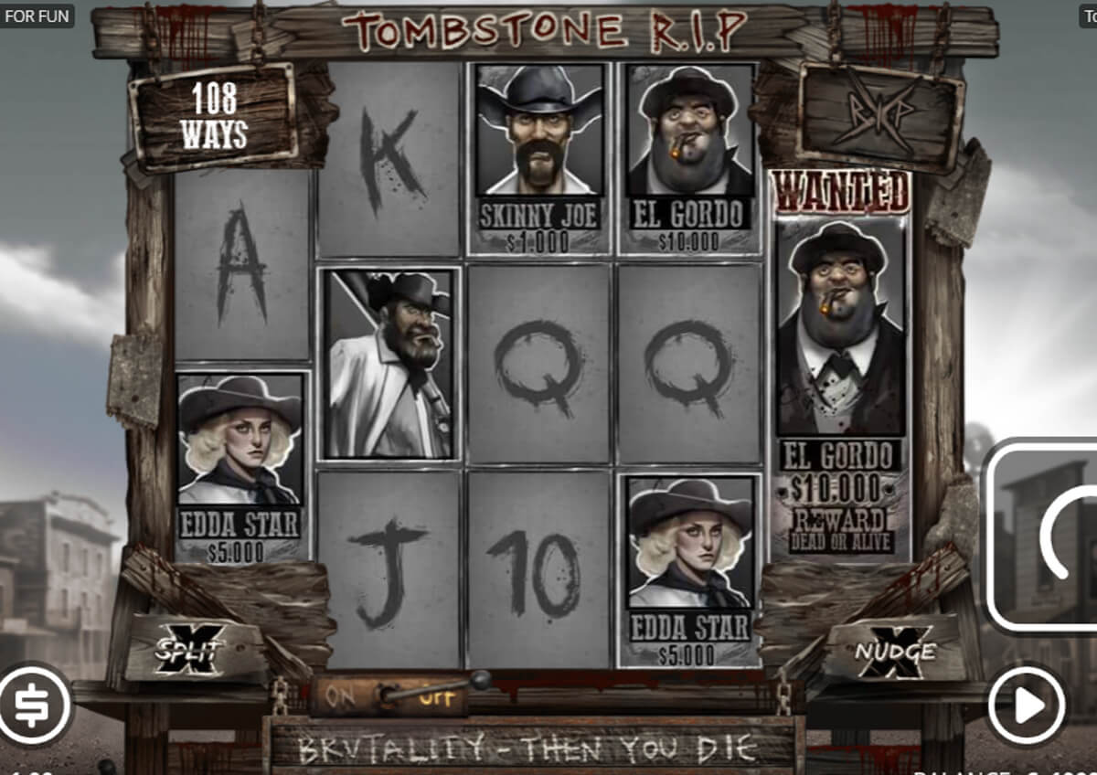 Скриншот слота Tombstone от NoLimit City