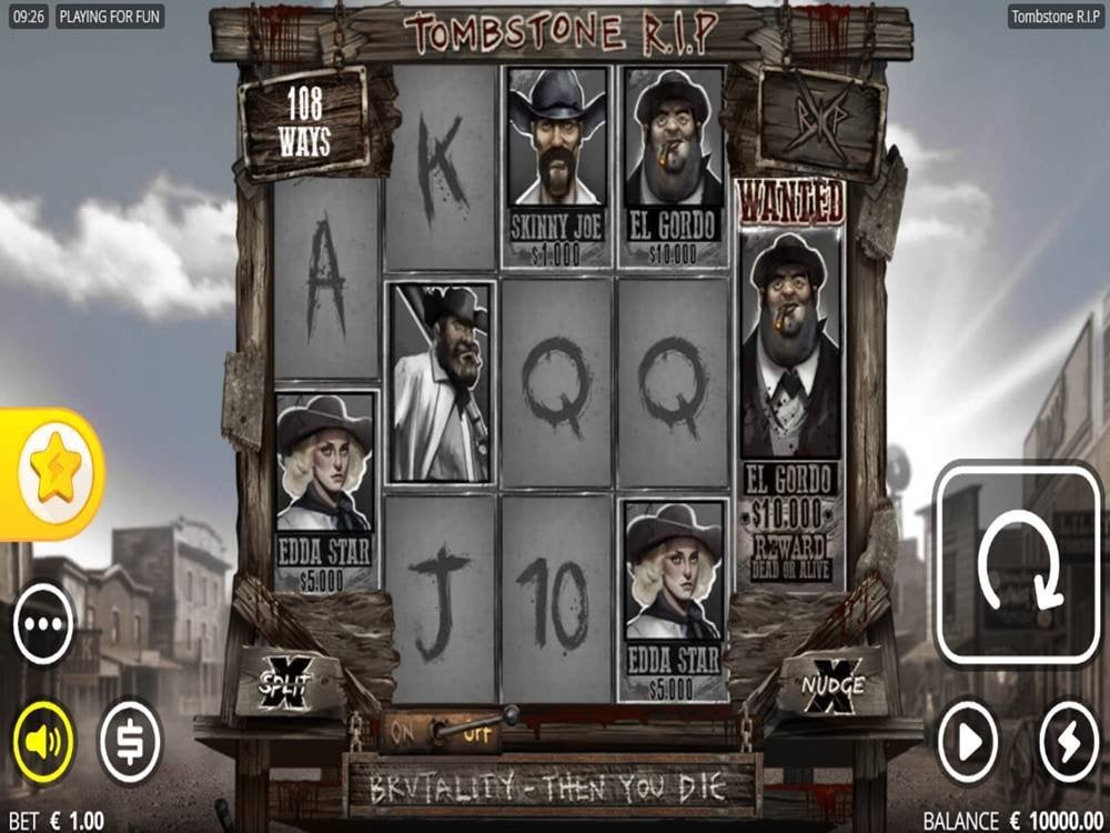 Скриншот слота Tombstone R.I.P. от NoLimit City