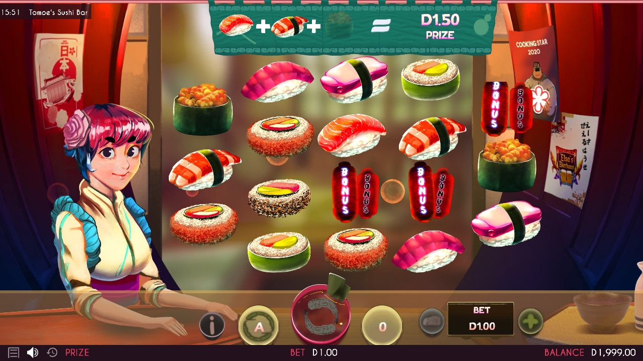 Скриншот слота Tomoe’s Sushi Bar от Triple Cherry