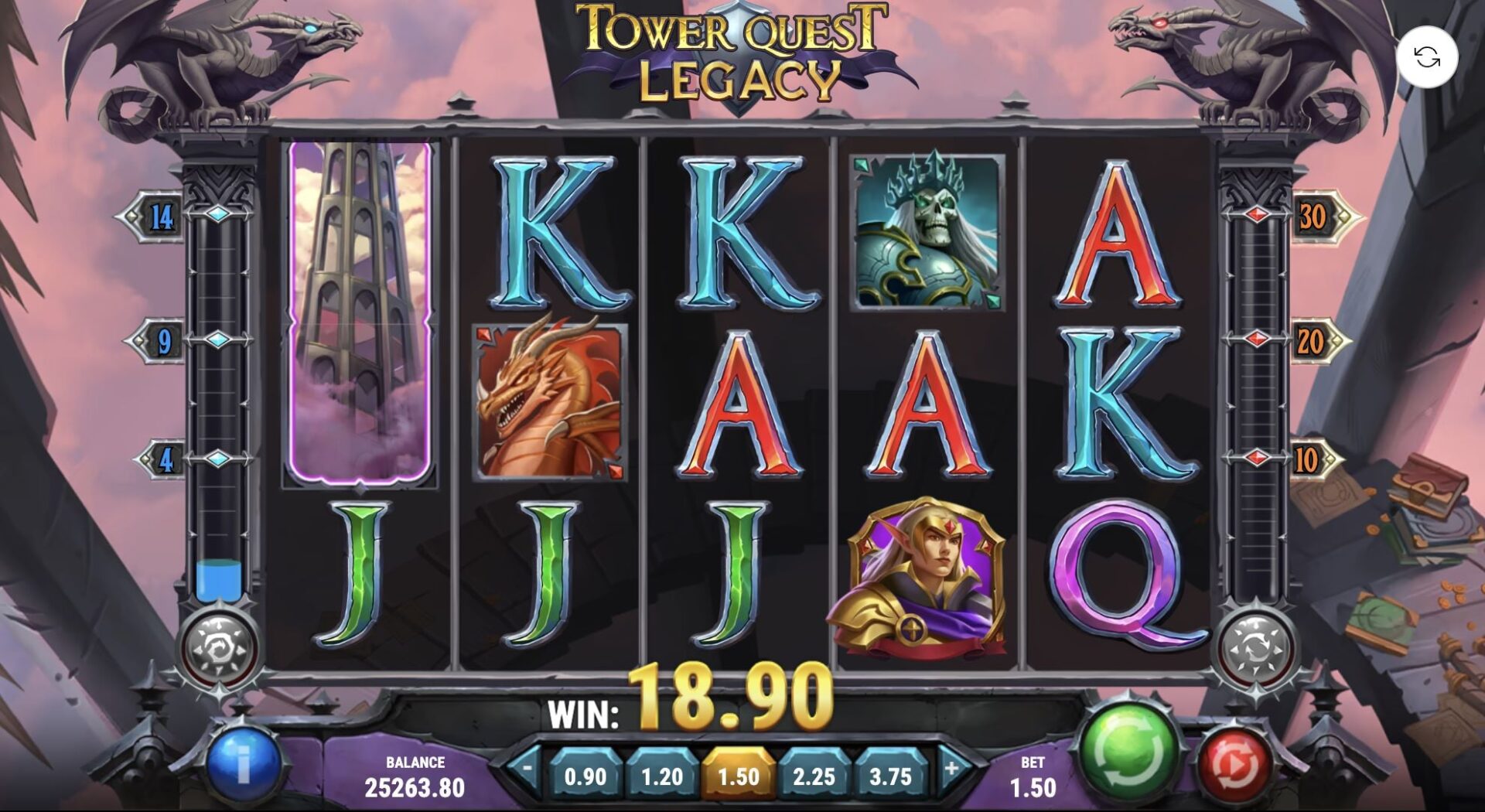 Скриншот слота Tower Quest: Игровой автомат от Play'n GO