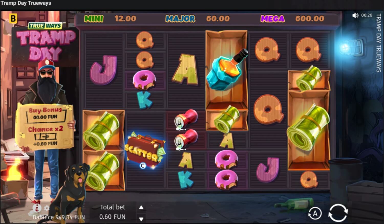 Скриншот слота Tramp Day от BGaming