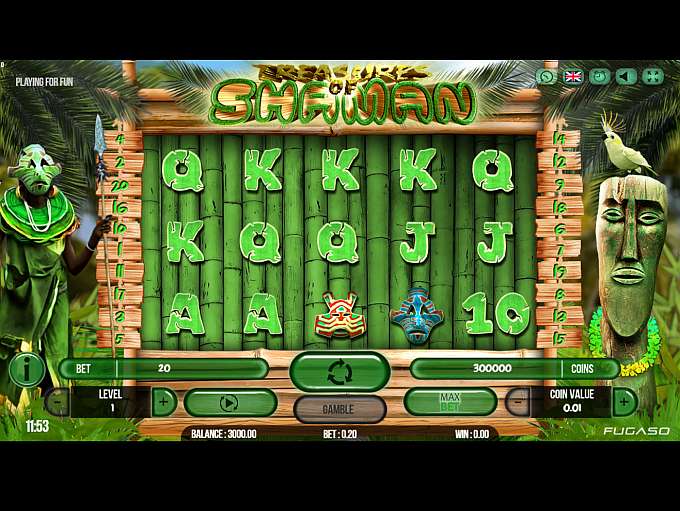 Скриншот слота Treasure Of Shaman от Fugaso