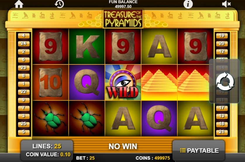 Скриншот слота Treasure of the Pyramids от 1x2 Gaming