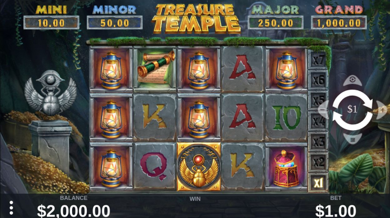 Скриншот слота Treasure Temple от PariPlay