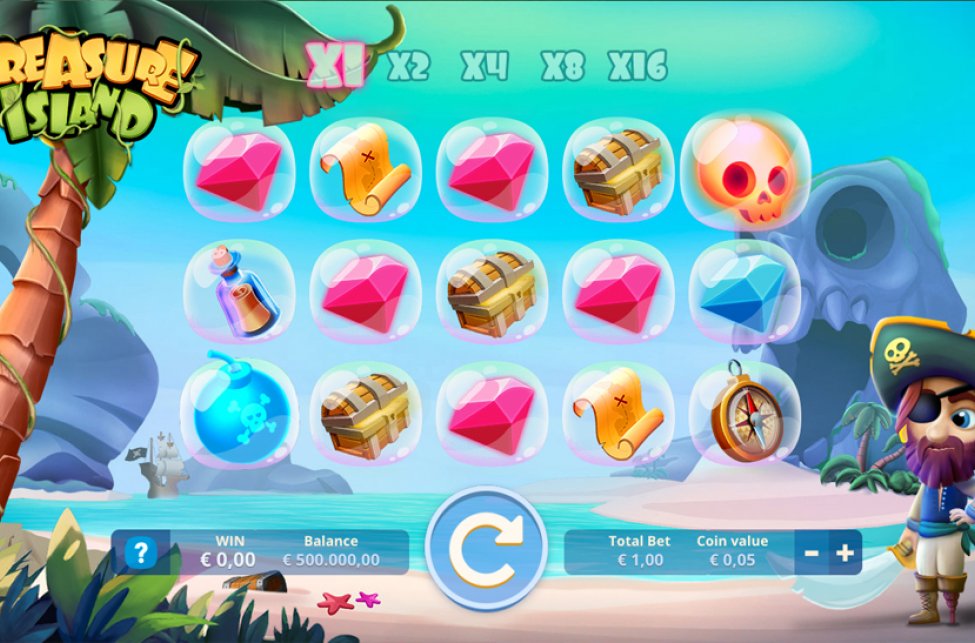 Скриншот слота Treasure Island от Espresso Games