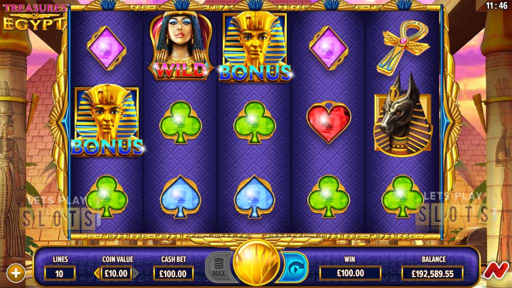 Скриншот слота Treasures of Egypt от MrSlotty