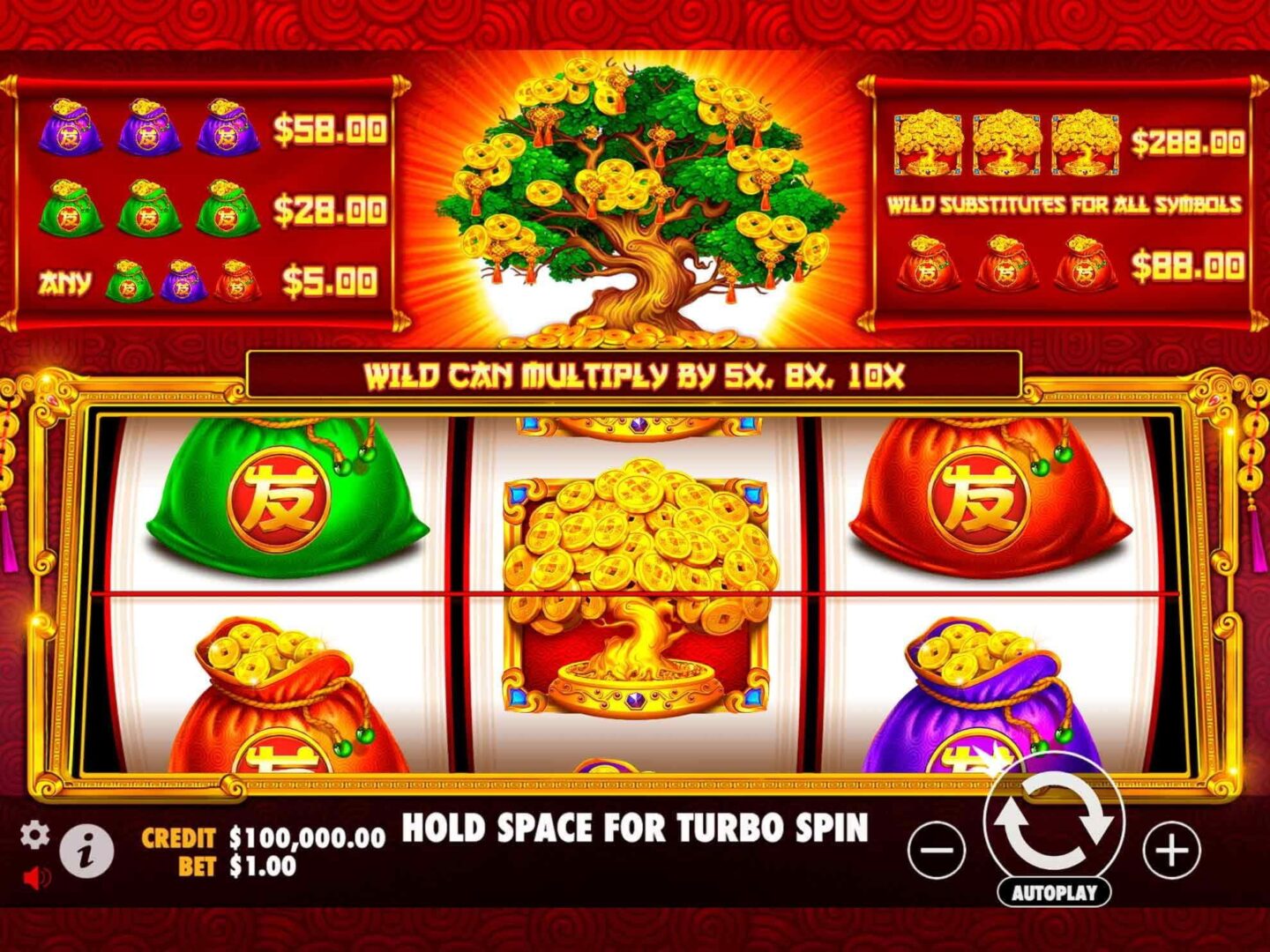 Скриншот слота Tree of Riches от Pragmatic Play