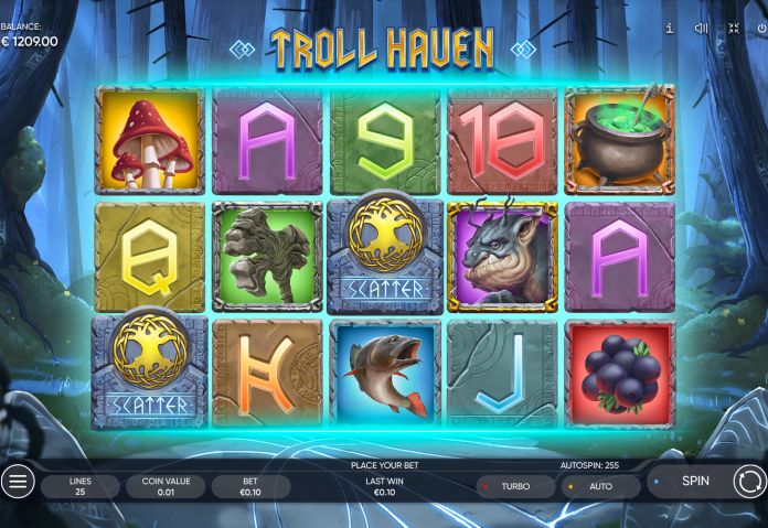 Скриншот слота Troll Haven от Endorphina