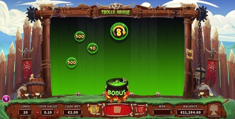 Скриншот слота Trolls Bridge от Yggdrasil Gaming