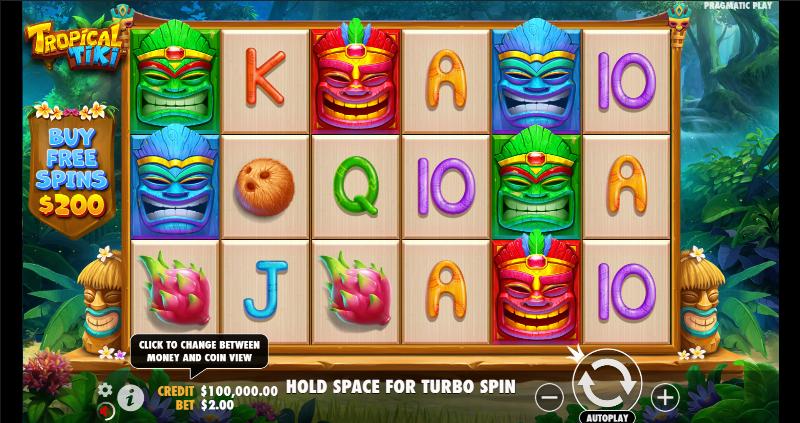 Скриншот слота Tropical Tiki от Pragmatic Play