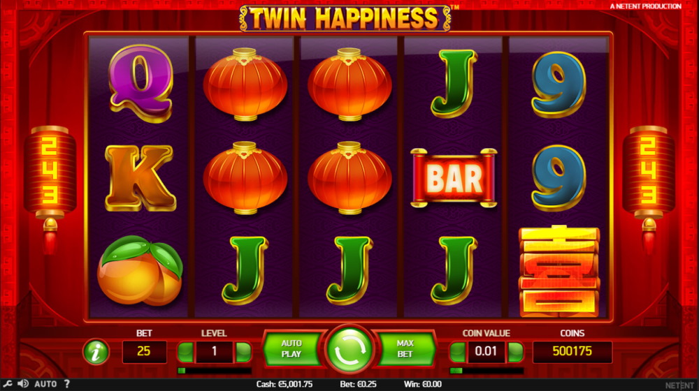 Скриншот слота Twin Happiness от NetEnt