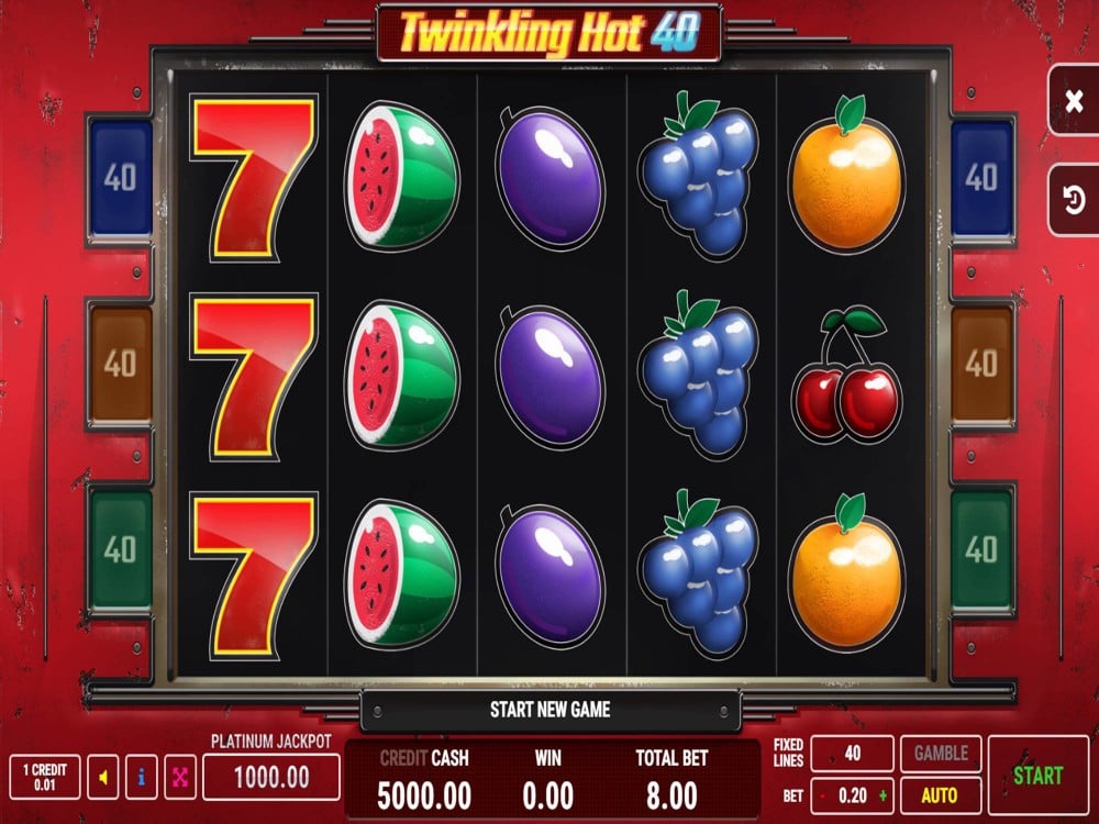 Скриншот слота Twinkling Hot 40 от Fazi Interactive