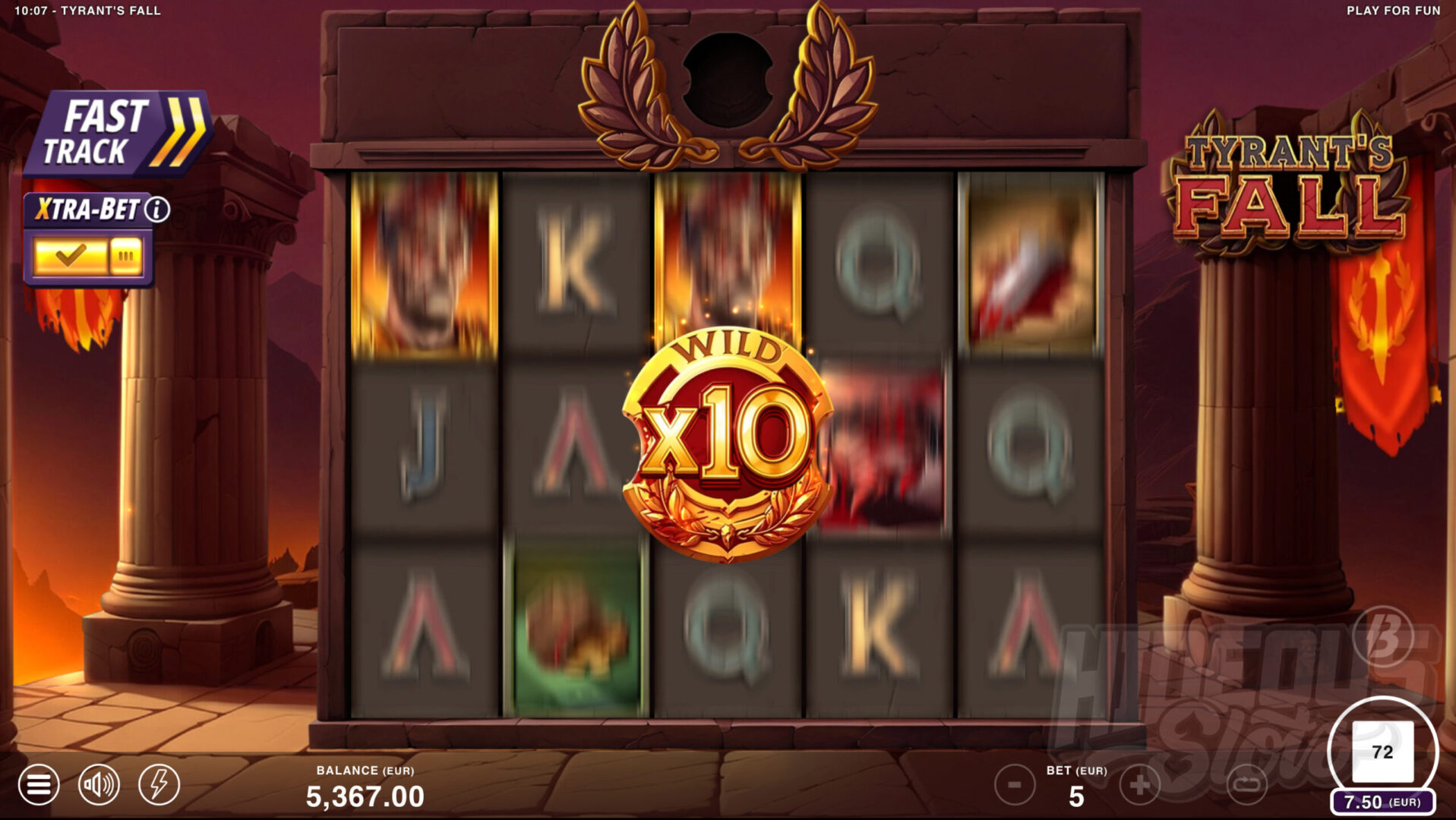 Скриншот слота Tyrant’s Fall от Slotmill