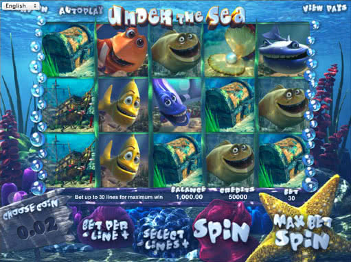 Скриншот слота Under the Sea от Betsoft